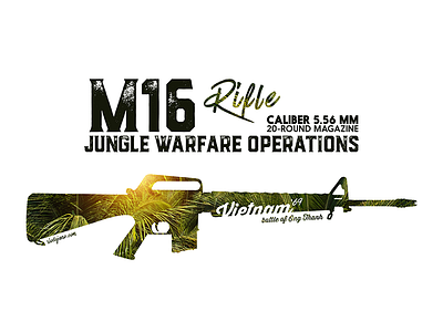 M16 design graphic m16 poster vietnam war