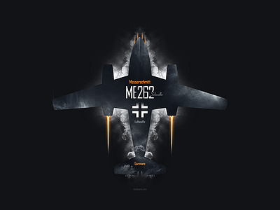 Messerschmitt Me 262 - Black Edition design graphic messerschmitt photoshop poster riodejano vector war