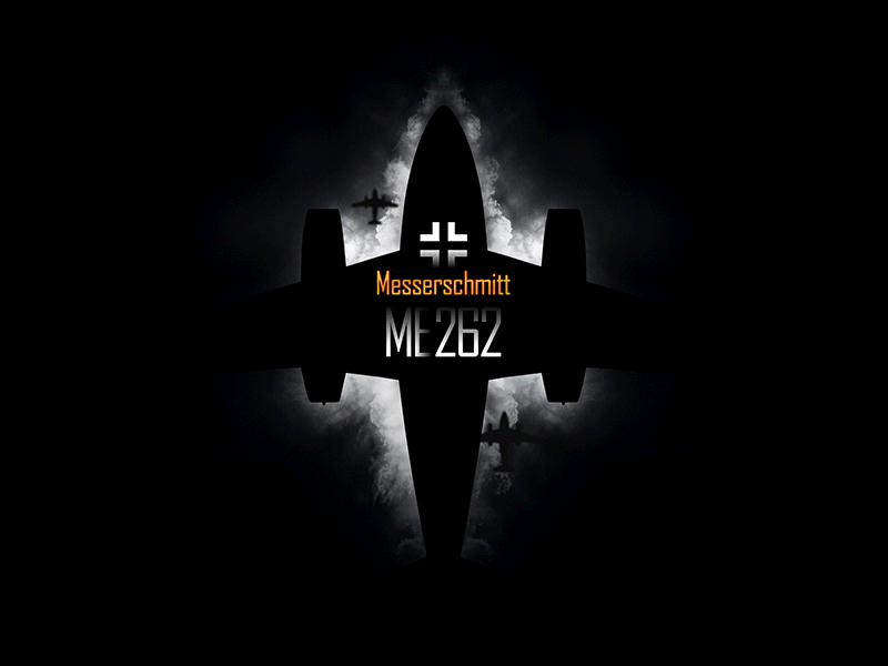 Messerschmitt Me 262 - Black Edition - movie animation design graphic messerschmitt movie photoshop poster riodejano vector war