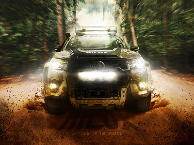 Toyota Hilux art car design jungle offroad photoshop poster power speed