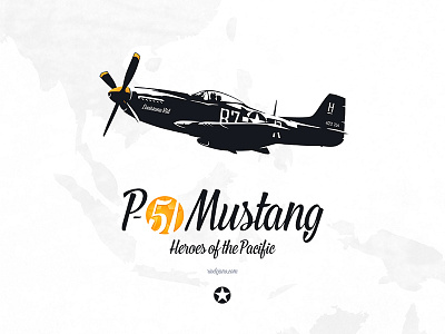 P-51 Mustang aircraft art design fighter illustration mustang poster riodejano vector war