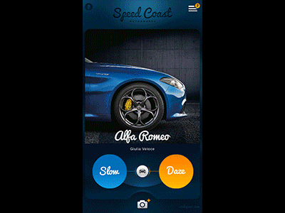 Speed Coast animate animation app application cars mobile performance rate speed tinder