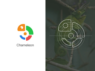 Chameleon ai branding flat illustration logo vector