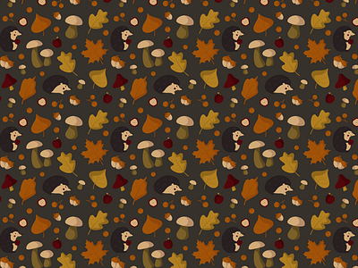 Autumn pattern 🦔 🍂