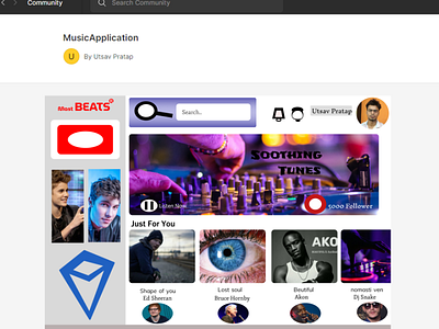Music Application 3d animation app branding design designer figma graphic design typography ui ux website