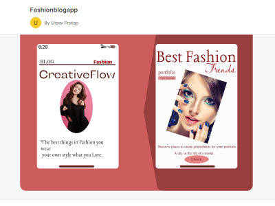 Fashion Blogger App and Live makeup App animation app design illustration logo ui