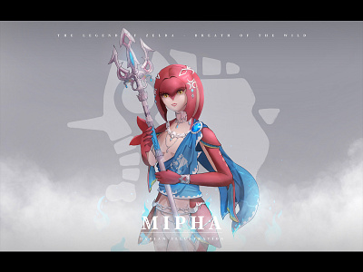 Mipha character game illustration mipha zelda