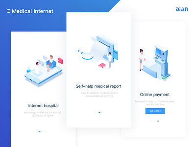 Medical app start page