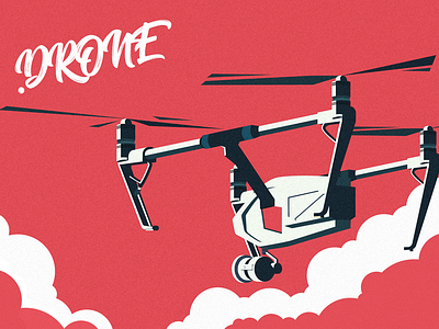 Drone drone illustrations light red shadow uav