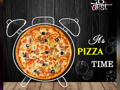 The Pizza time branding design foodblog page graphic graphic design illustration instagram logo socialmedia post