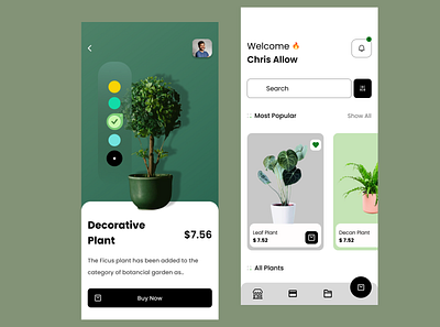 Plant Shop Mobile App Design! mobile app mobile ui ux ui ui design