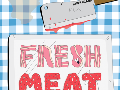 Fresh Meat graphic design illustration poster