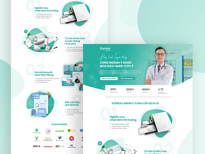 Medical Landing Page - Express Agency covid 19 landing page medical medical design pharmacy ui uidesign uiux website