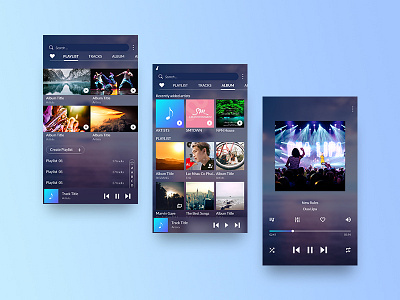 Samsung music App UI design app design mobile ui