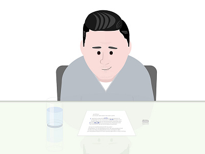 Dominik reading avatar character characterdesign male office reading