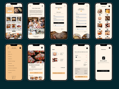 Cakes & Bakes Bakery E-Commerce App 🥐🥐 app bakery branding design designer feedback figma graphic design high fidelity design logo mobile motion graphics nyc product typography ui ui design ux ux design ux designer