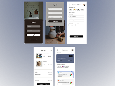 Log In & Sign Up & Payment Checkout Pages ✌️🎈 app branding checkout credit card design designer feedback graphic design illustration like log in mobile mobile design nyc payment product sign up ui design ux design ux ui