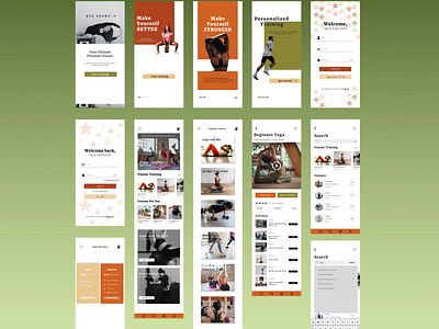 Fitness & Yoga App ✨💫🤩 designer fitness app mobile design product design ui ux ui yoga yoga app