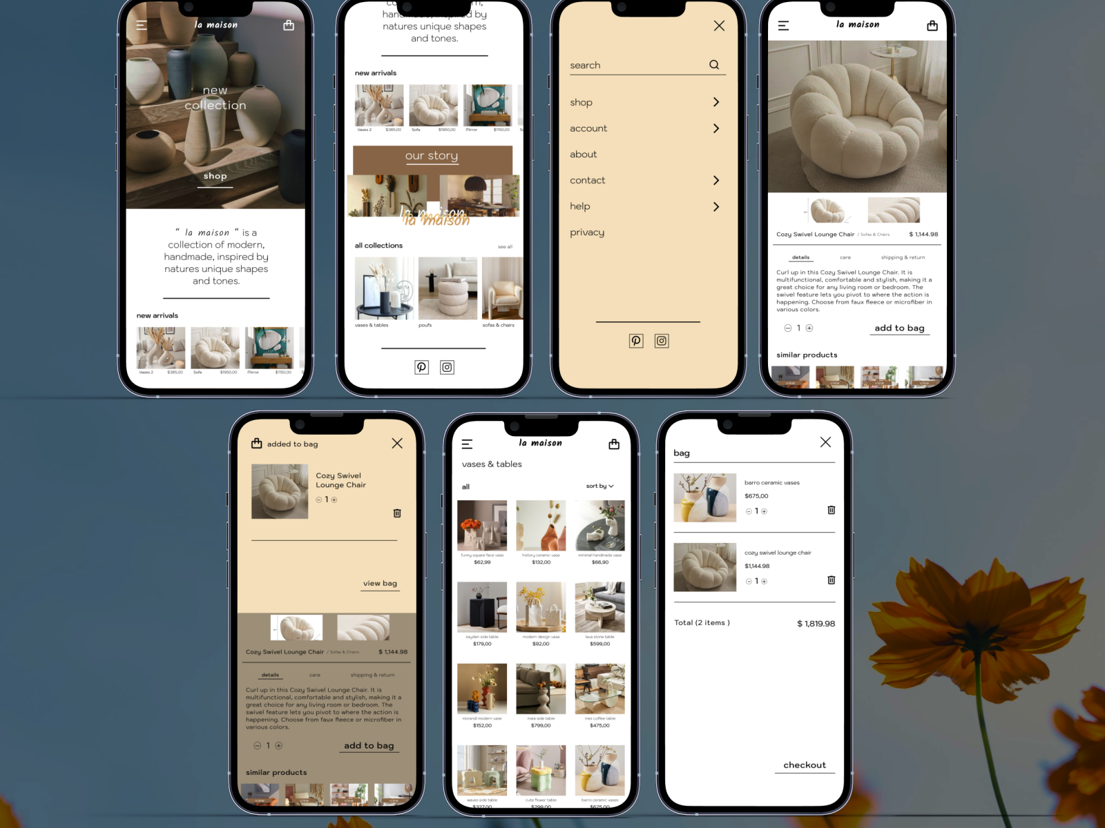 "La Maison" Home Decoration Shopping App 🪄 by Simge on Dribbble