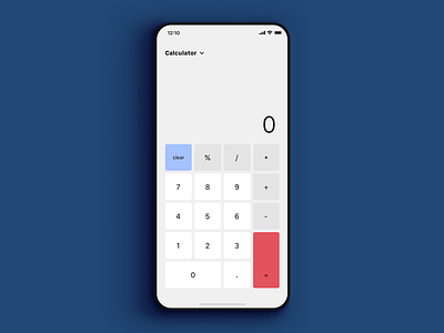 Daily UI 004 - Calculator app apple dailyui design happy hacking interface material simple sketch ui ux