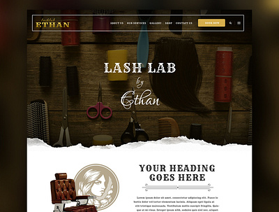 Lashlab by Ethan lash salon ui ux webdesign website