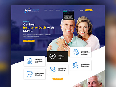 SMMG insurance senior ui ux webdesign website