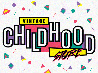 Vintage Childhood Store logo 80s logo retro vintage