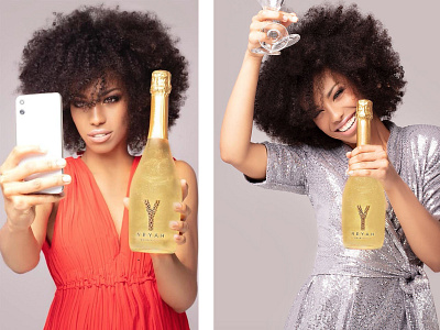 Label Design for Neyah - gold sparkling wine