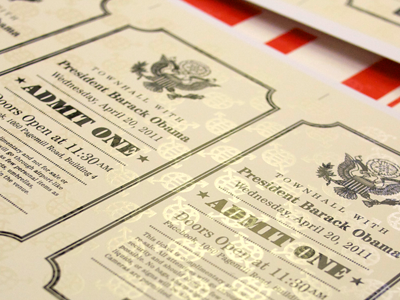 Tickets—Printed with Varnish