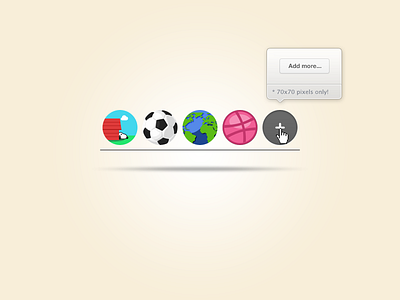 Add more icons... ball dribbble icons map plus snoopy soccer world