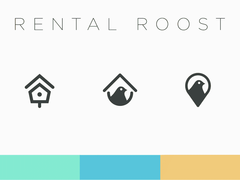 RentalRoost Logo Explorations animation bird birdhouse house logo motion nest real estate