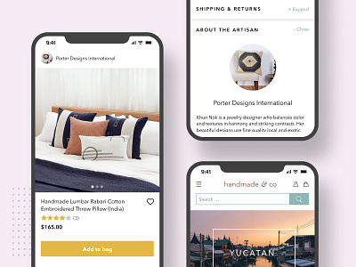 Handmade & Co UI 2 handcrafted handmade mobile ui ux