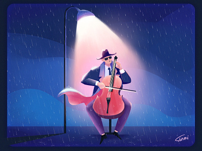 cello illustration 设计
