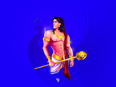 Lord Subrahmanya illustrator digitalart art