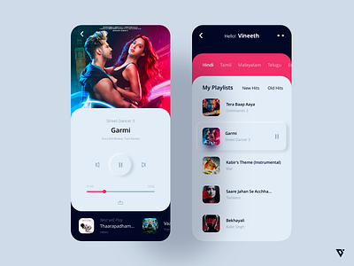 Music App ui ux webdesign