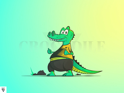Crocodile Logo adobeillustrator cartooncharacter characterdesign