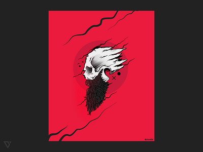 Skullbearded Final illustration skull vectorart