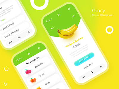 Grocery App app branding design ecommerce icon illustration shoppingwebdesign typography ui ux web webdesign
