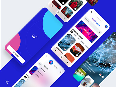 Wallpaper App app branding design ui uiuxdesign ux webdesign