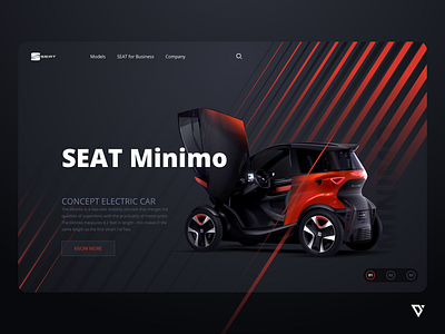 SEAT Minimo Lander Page Template app branding design logo ui ux vector web webdesign