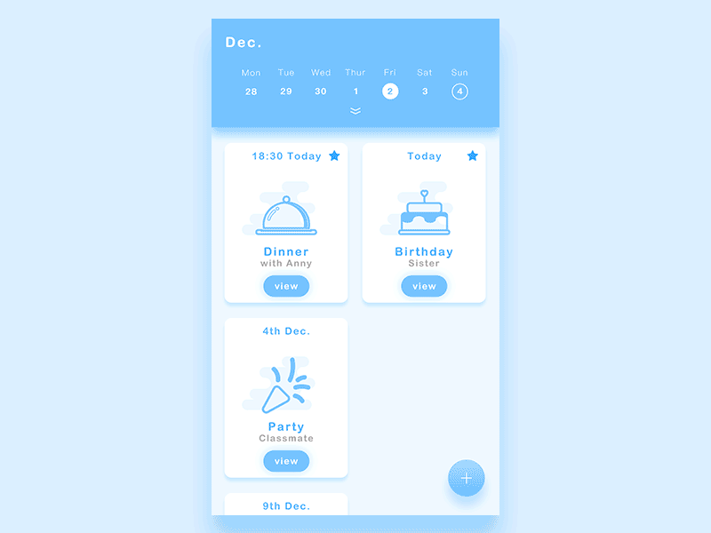 Memo-Material Design app blue gif icons light material design memo outline pages ui