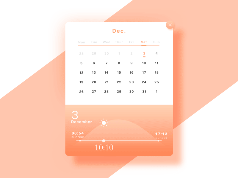 Calendar calendar， gif light orange pages