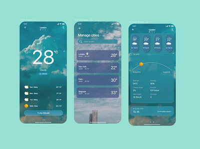 Weather App app design graphic design typography ui