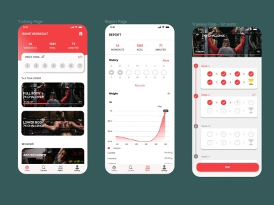 HomeWorkout App app design graphic design typography ui