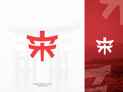 Torii Gate Logo Concept branding design flat japan logo japanese japanese logo logo logo for sale logo mark minimalist logo monogram rr logo torri torri gate torri logo