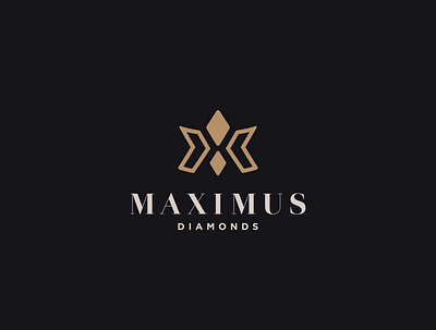 Maximus Logo Concept branding design diamond diamond logo flat graphic design icon logo logos premium vector