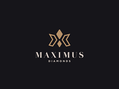 Maximus Logo Concept branding design diamond diamond logo flat graphic design icon logo logos premium vector