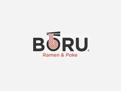 Boru Ramen & Poke | Logo Concept branding design flat icon lettermark logo logo mark minimal vector