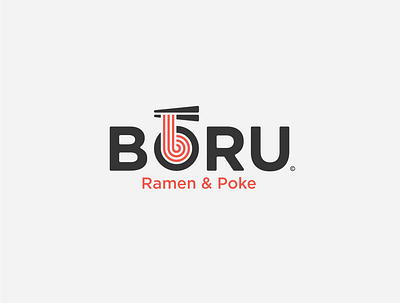 Boru Ramen & Poke | Logo Concept branding design flat icon lettermark logo logo mark minimal vector