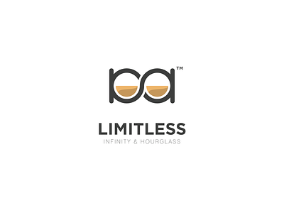 Limitless Logo branding design flat hourglass icon illustration infinity logo vector